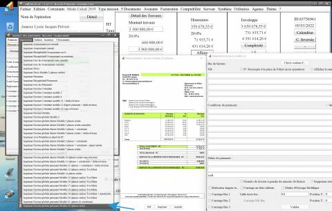 nouveau modèle 22 de facture du logiciel de facturation des honoraires de maîtrise d'oeuvre Médicis mac et PC v24.11