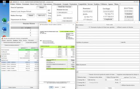amélioration modèle 22 de facture du logiciel de facturation des honoraires de Maîtrise d'Oeuvre Médicis Mac et PC v24.19