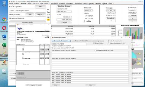 Amélioration du modèle 3 de Devis du logiciel de proposition d'honoraires de Maîtrise d'Oeuvre Médicis v23.26