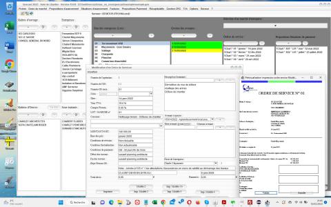 amélioration du modèle 3b d'ordre de service du logiciel de suivi de chantier Gescant Mac et PC v19.04
