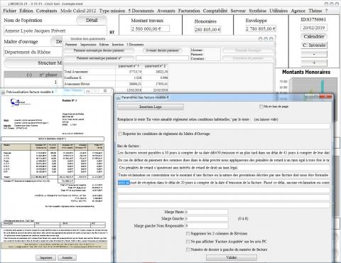 amélioration du modèle 4 de facture de la gestion des honoraires de maîtrise d'oeuvre Médicis pour mac et pc