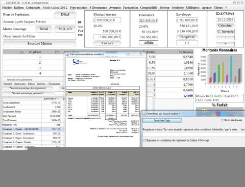 modèle 4 de facture du logiciel de Maîtrise d'Oeuvre Médicis pour Mac et PC