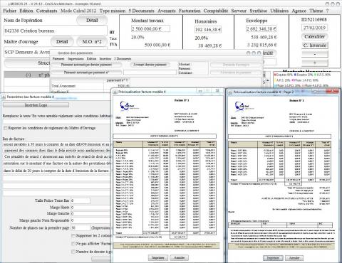 modèle 4 de facture de maîtrise d'oeuvre médicis pour mac et pc