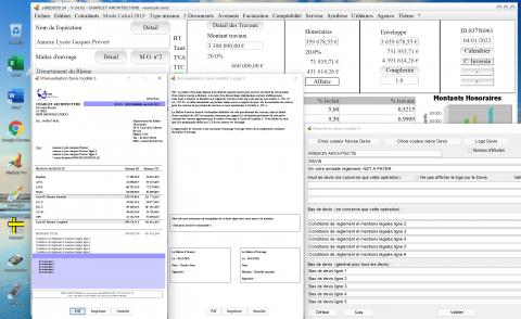 modèle 5 de devis dans le logiciel de proposition d'honoraires de maîtrise d'oeuvre Médicis 24.02