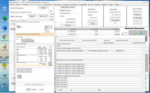 modèle 6 de devis dans le logiciel de proposition d'honoraires de maîtrise d'oeuvre Médicis 24.02