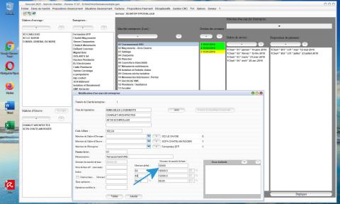 Montant global d'un lot dans le logiciel de Suivi de Chantier Gescant Mac et PC 17.07