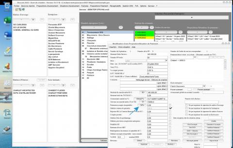 nouveau bouton 30 pour cent avance ou acompte du logiciel de suivi de chantier Gescant Mac et PC v19.17