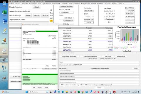 nouveau mode multipage du modèle 2 de devis du logiciel de proposition d'honoraires de maîtrise d'oeuvre Médicis Mac et PC v25.24