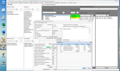 nouveaux pourcentages d'avancement des avenants dans le logiciel de suivi de chantier gestion et facturation Gescant Mac et PC v19.09