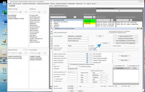 nouvelle date automatique dans opération lot marché du logiciel de suivi de chantier Gescant Mac et PC v20.01