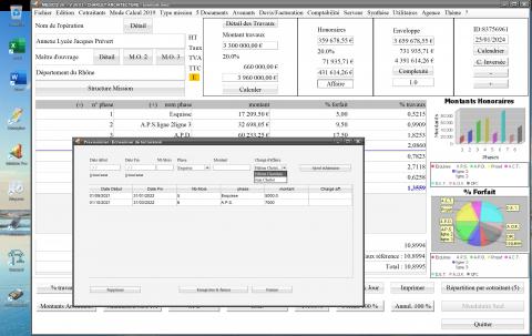 nouvelle gestion des chargés d'affaires dans les prévisionnels du logiciel de proposition d'honoraires de maîtrise d'oeuvre Médicis Mac et PC v26.03