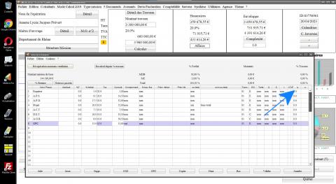 nouvelle gestion des quantités dans le logiciel de proposition des honoraires de maîtrise d'oeuvre Médicis Mac et PC v25.16