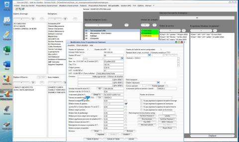 nouvelle gestion du détail des pourcentages d'avancement du logiciel de suivi de chantier gestion et facturation Gescant Mac et PC v19.09