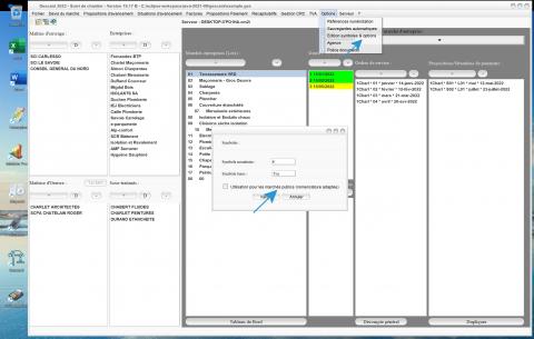 nouvelle gestion de la nomenclature des marchés publics du logiciel de suivi de chantier Gescant Mac et PC v19.17