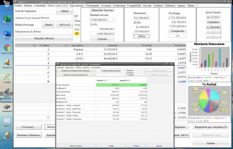 Gestion paiements et factures d'honoraires de Maîtrise d'Oeuvre Médicis 23.36