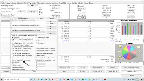 montants seuls et pas d'impression des pourcentages sur cotraitants dans la gestion des honoraires de Maîtrise d'Oeuvre Médicis 22.26