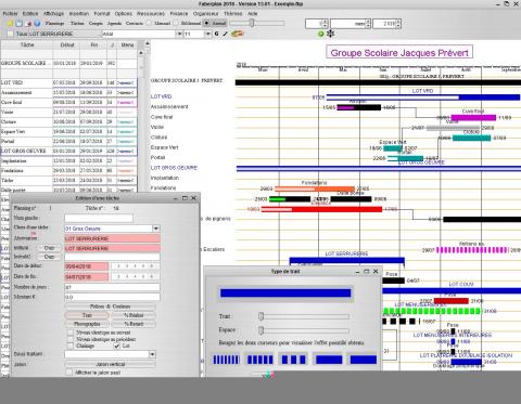 version 2018 du logiciel de planning Faberplan V13.01 pour mac et pc