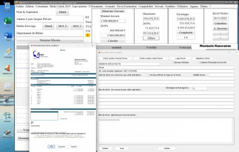 plusieurs améliorations du modèle 9 de devis du logiciel de proposition d'honoraires de maûtrise d'oeuvre Médicis Mac et PC v25.31