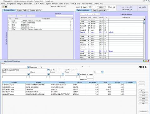 mise à jour pointage des heures Séquora mac et pc v15.02