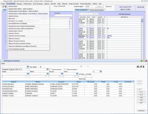 nouvelle version 2019 du pointage des heures Séquora pour mac et pc