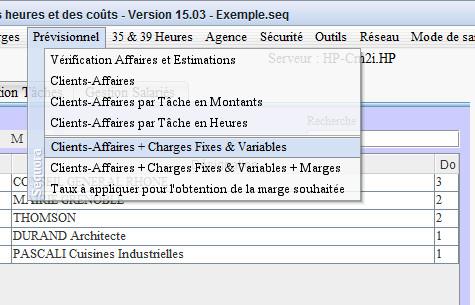 Les prévisionnels dans la saisie des heures et le pointage Séquora pour Mac et PC