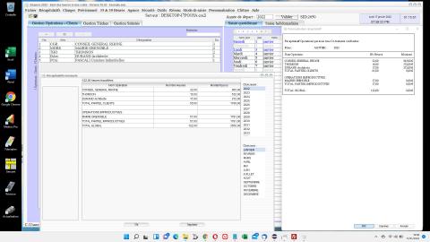 Récapitulatif mensuel des opérations clients dans le logiciel de Pointage des Heures Séquora v18.02