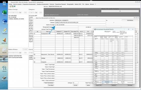 récuperation automatique de l'opération sur le récapitulatif des marchés du logiciel de suivi de chantier Gescant Mac et PC v20.02