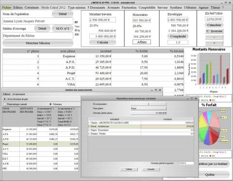 réparttion par cotraitant des honoraires de l'architecte médicis 20.09 mac et pc