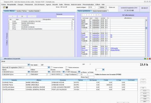 Saisie des heures travaillées dans le logiciel Séquora mac et pc