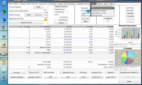 optimisation de la synthèse des affaires du logiciel de facturation d'honoraires de maîtrise d'oeuvre Médicis Mac et PC v25.02