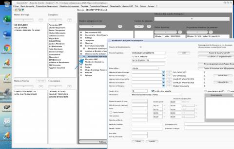 Nouvelle tabulation des sous-lots du marché dans le logiciel de Suivi de Chantier Gescant Mac et PC 17.15