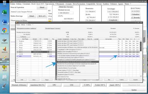 nouveau taux sur travaux par tranche de mission logiciel de proposition des honoraires de maitrise d'oeuvre Médicis Mac et PC v24.32